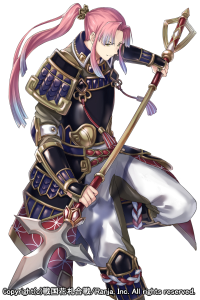 1boy, armor, black_legwear, gradient_hair, long_hair, male_focus, multicolored_hair, neko_miya