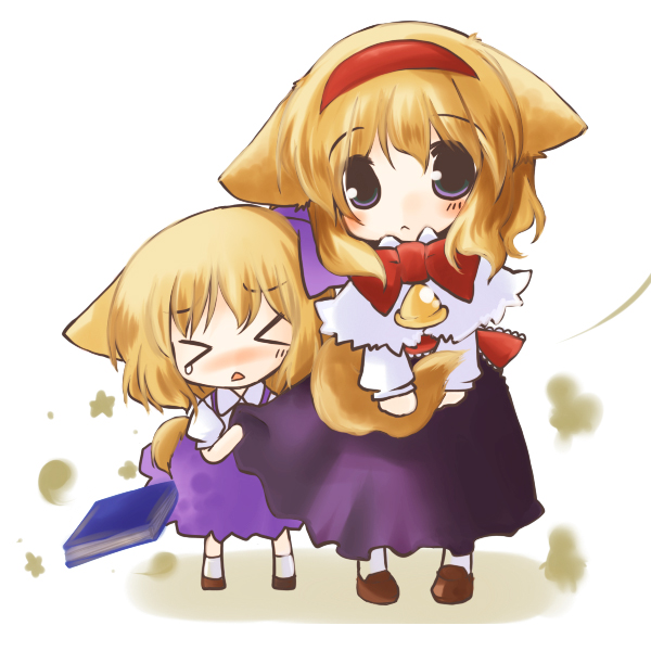 alice_margatroid, alice_margatroid_(pc-98), animal_ears, chibi, futami_yayoi, kemonomimi_mode, tail, time_paradox, touhou, touhou_(pc-98)