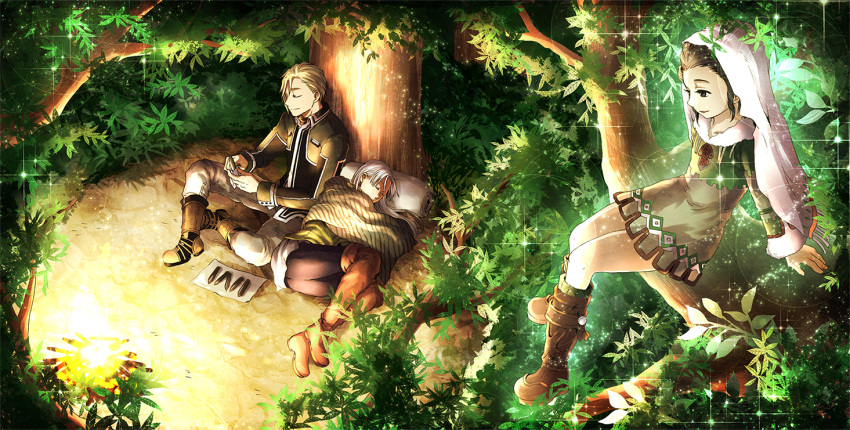 1boy, black_eyes, boots, brown_eyes, brown_hair, coat, commentary_request, fire