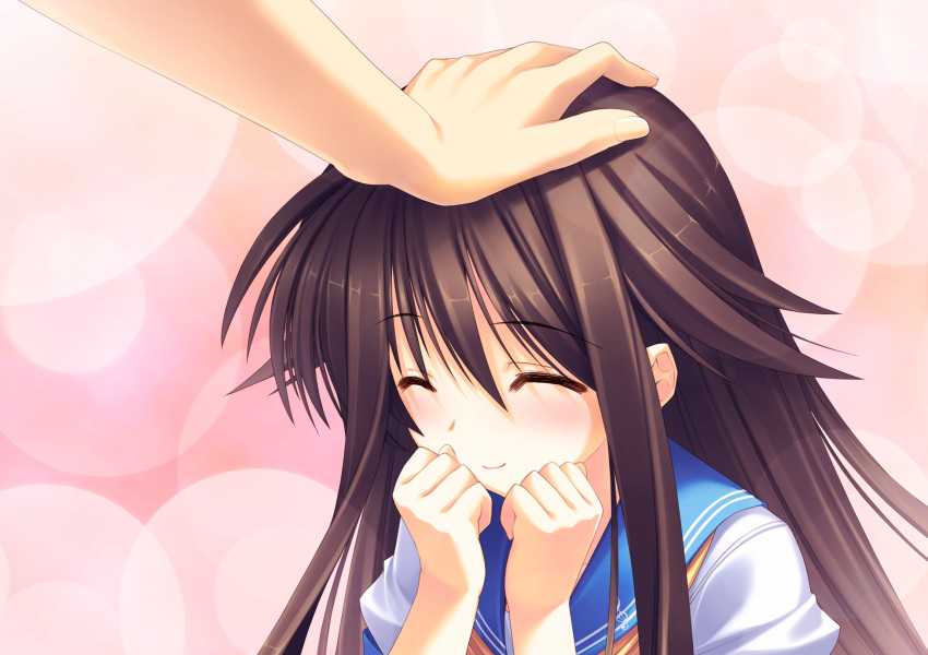 brown_hair, himukai_kyousuke, long_hair, owarinaki_natsu_towa_naru_shirabe, seifuku, takanashi_mio