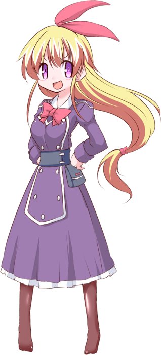 1girl, :d, alicianrone_(orange_juice), bag, bangs, blonde_hair, blush, bow