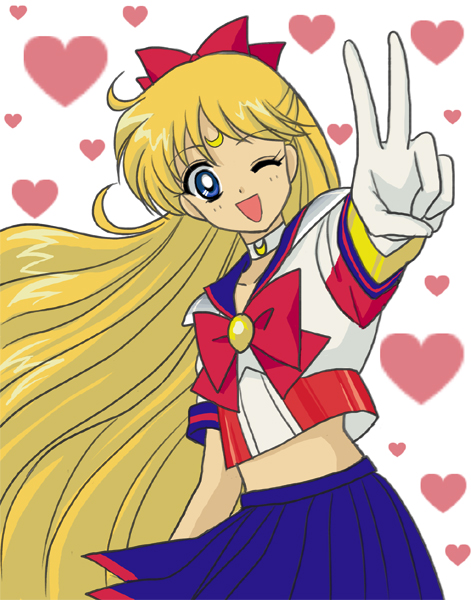 aino_minako, bishoujo_senshi_sailor_moon, blonde_hair, blue_eyes, bow, choker, gloves, hair_bow