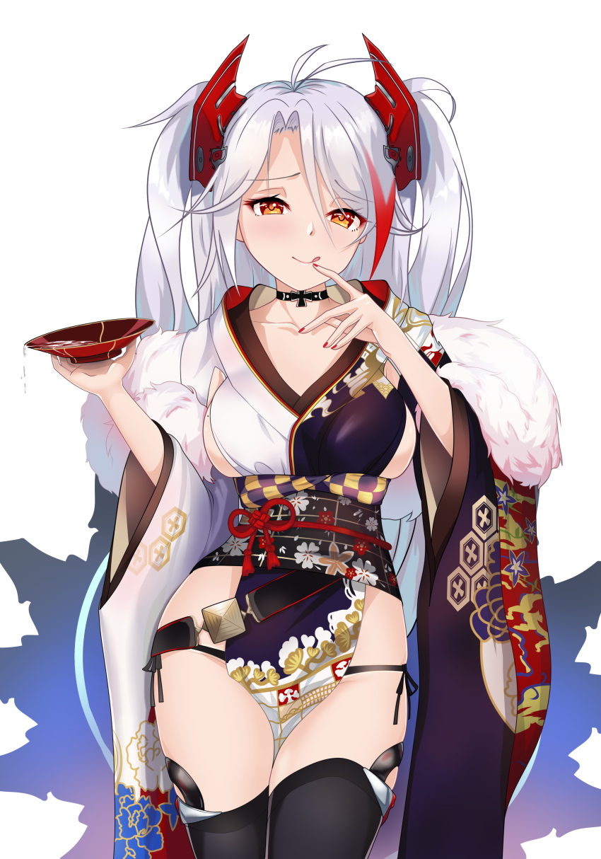 1girl, :q, absurdres, alternate_costume, antenna_hair, ass, azur_lane, bangs