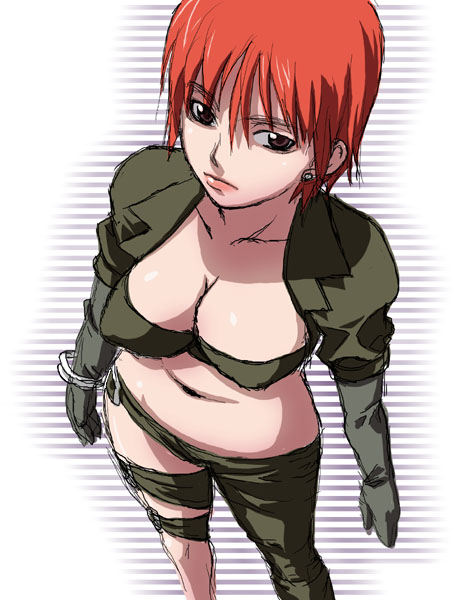 capcom, cleavage, red_hair, redhead, sharon_(street_fighter), short_hair, street_fighter, street_fighter_ex2, tetrodotoxin