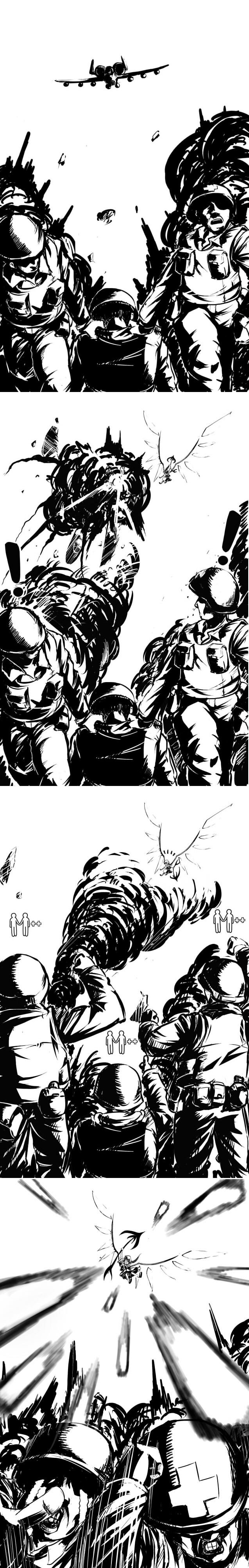 a-10_(artist), absurdres, airplane, bad_id, comic, eien_no_sai_tori, flandre_scarlet, highres