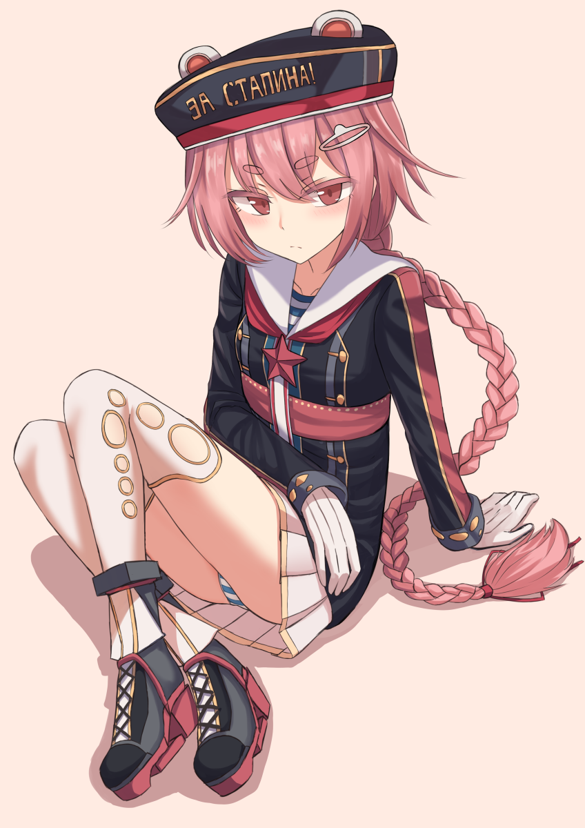 1girl, animal_ears, animal_hat, bangs, bear_ears, bear_hat, black_footwear, black_hat