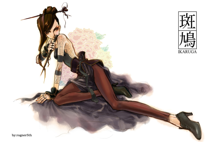 fishnets, gothic, hair_ornament, hao_&amp;_su, high_heels, ikaruga, kagari_(ikaruga), rogner5th