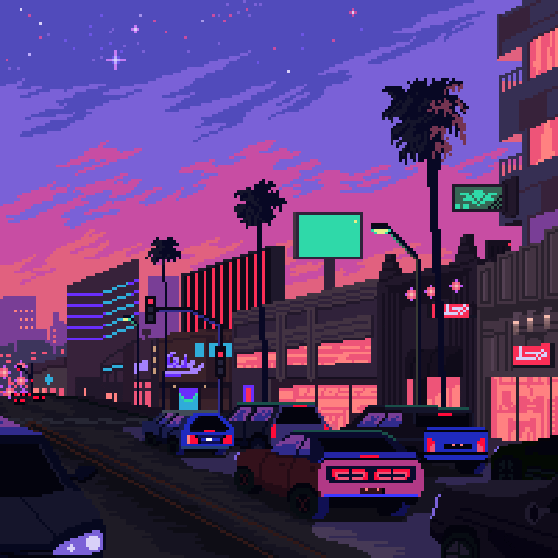 animated, animated_gif, billboard, blinking, building, car, city, city_lights
