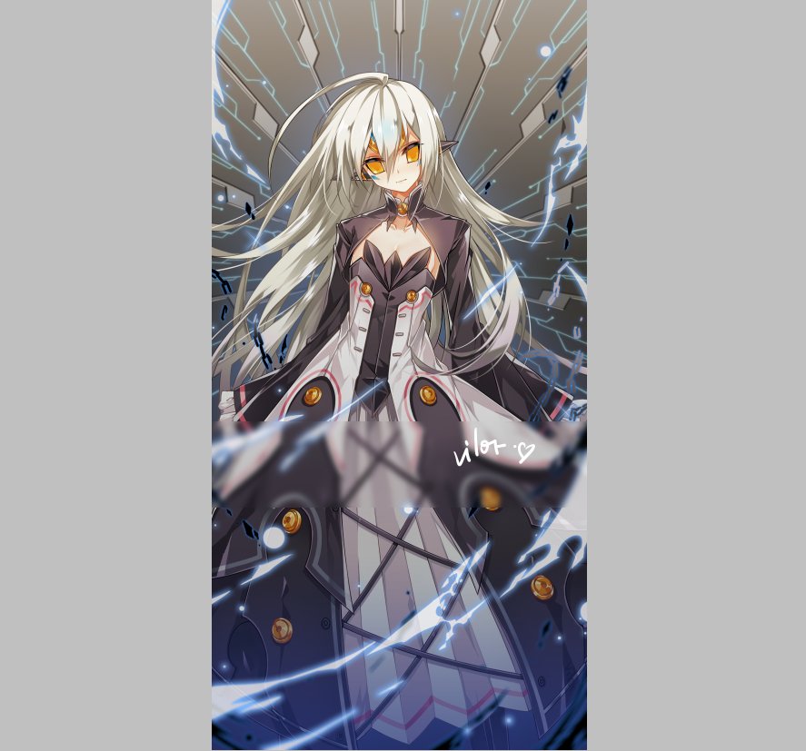 1girl, closed_mouth, code:_exotic_(elsword), collarbone, elsword, energy, eve_(elsword), facial_mark