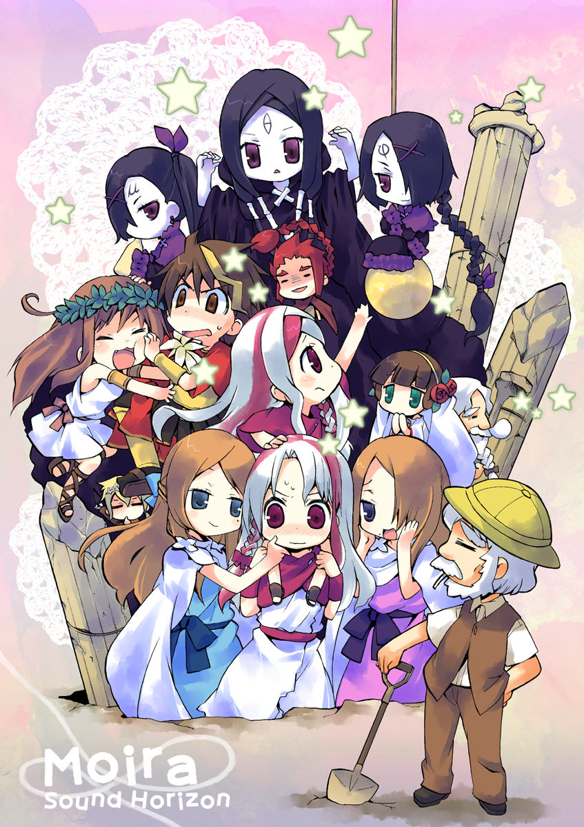 alexei_romanovich_zvolinsky, artemisia, blush, carrying, cassandra, cassandra_(twin), chibi, eleuseus