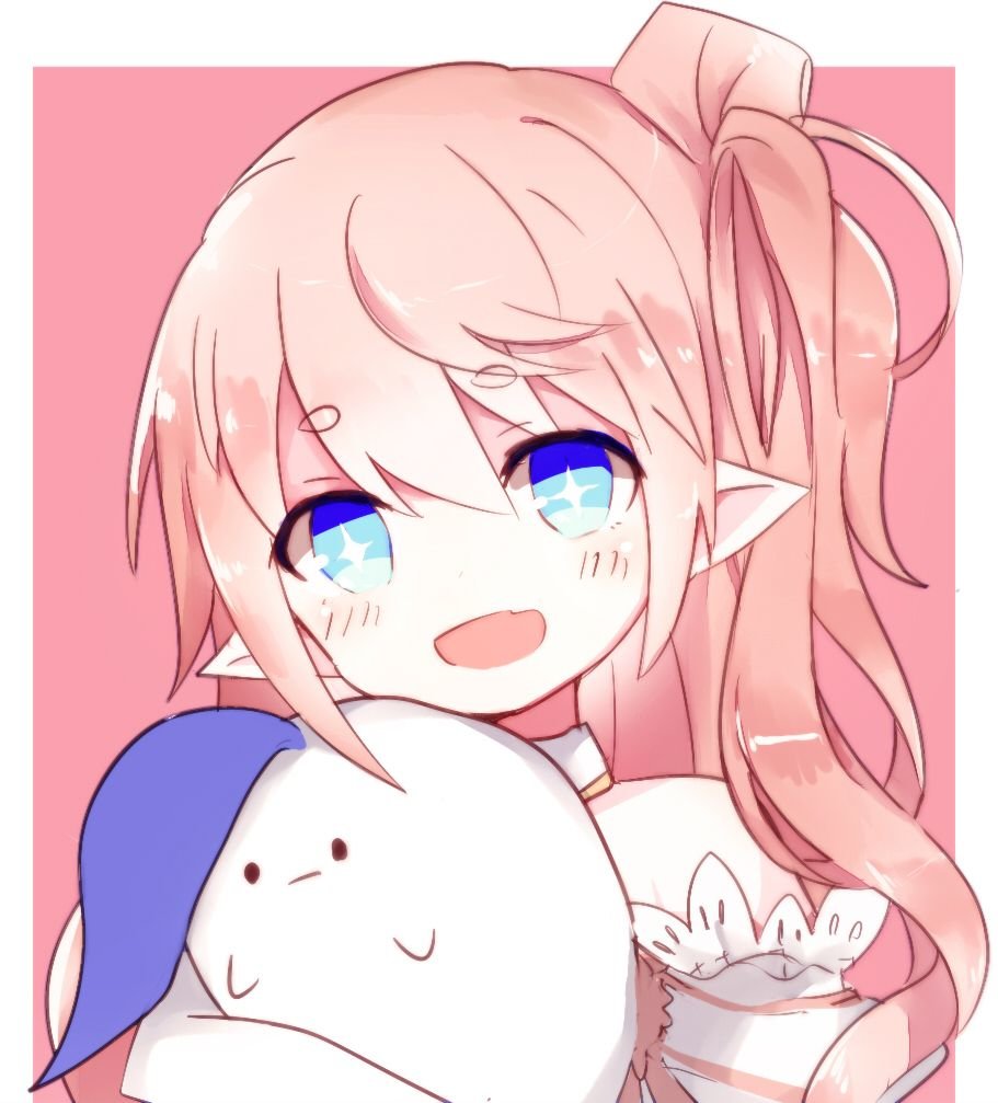 1girl, bare_shoulders, chilling_hedgehog_(elsword), demon_girl, elsword, eyebrows_visible_through_hair, long_hair, luciela_r._sourcream