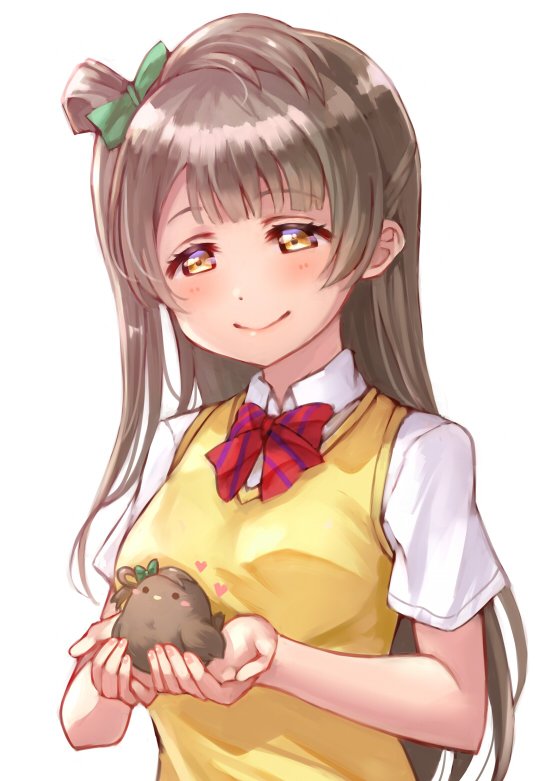 10s, 1girl, bangs, bird, blush, bow, bowtie, collared_shirt