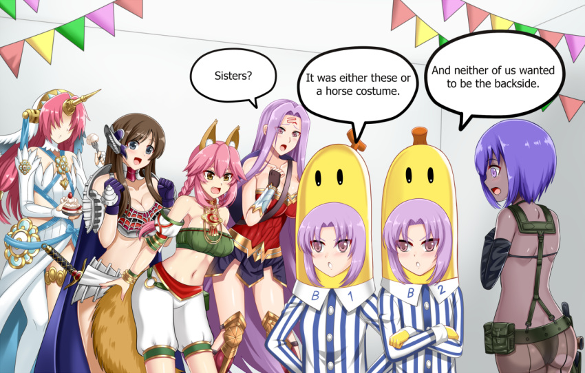 6+girls, aqua_(fire_emblem_if), aqua_(fire_emblem_if)_(cosplay), b1_(bananas_in_pyjamas), b2_(bananas_in_pyjamas), bananas_in_pyjamas, char, cosplay, euryale, fate/grand_order, fate_(series), fire_emblem, fire_emblem_if, frankenstein's_monster_(fate), hassan_of_serenity_(fate), mata_hari_(fate/grand_order), metal_gear_(series), metal_gear_solid_v, multiple_girls, nintendo, quiet_(metal_gear), quiet_(metal_gear)_(cosplay), rider, seijuu_sentai_gingaman, shelinda, shelinda_(cosplay), soul_calibur, stheno, talim, talim_(cosplay), tamamo_(fate)_(all), tamamo_no_mae_(fate), the-sinner, wonder_woman, wonder_woman_(cosplay)