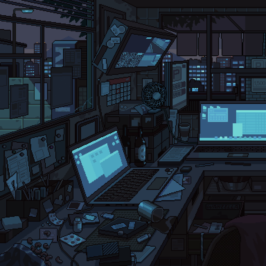 animated, animated_gif, bulletin_board, chair, coffee, coffee_mug, computer, cup