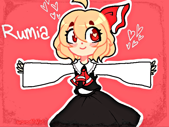1girl, ascot, black_skirt, blonde_hair, blouse, blush, character_name, commentary