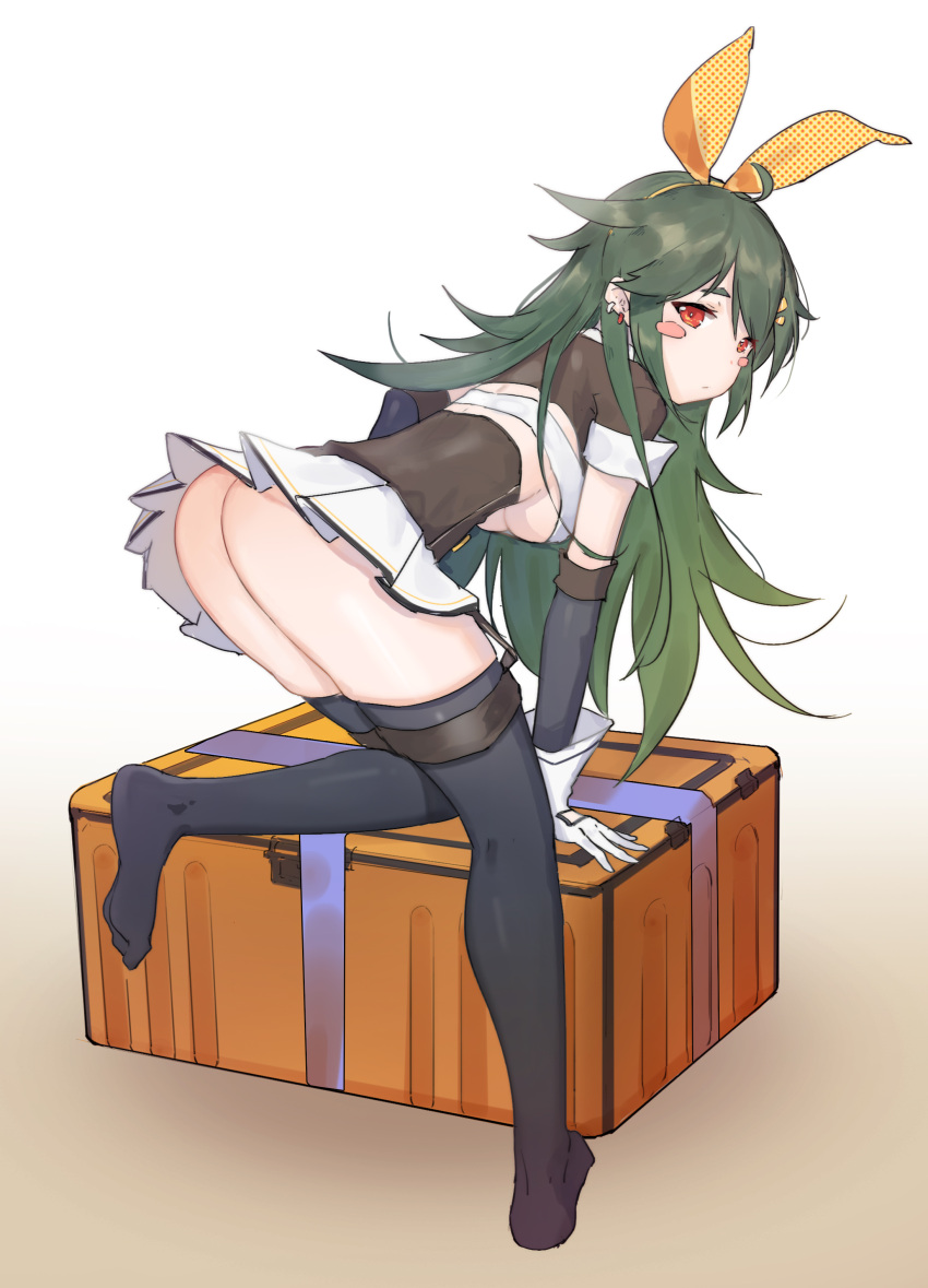 1girl, absurdres, bangs, black_legwear, blush, bow, breasts, case