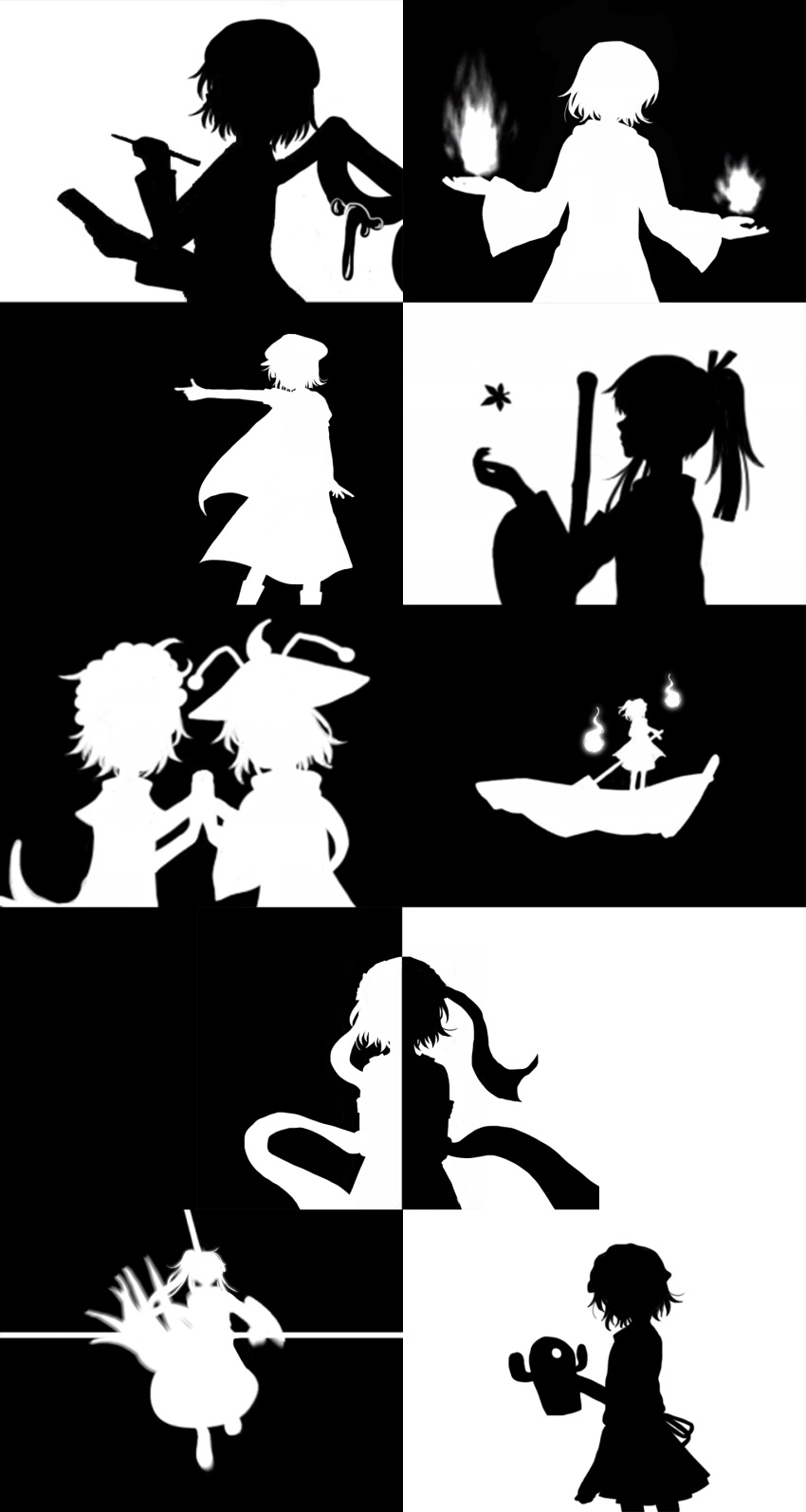 absurdres, adagumo_no_yaorochi, androgynous, azuma_kaisen, bad_apple!!, boat, fujiwara_no_iyozane, fujiwara_no_shirogane_no_sanra