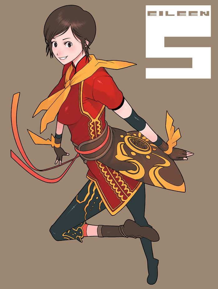 brown_hair, eileen, g-room_honten, grin, short_hair, smile, virtua_fighter, virtua_fighter_5