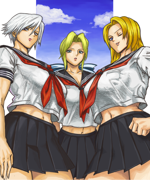 blonde_hair, blue_eyes, breasts, christie, dead_or_alive, helena_douglas, ibanen, large_breasts