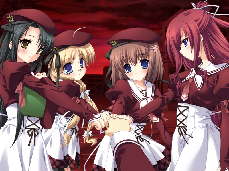 game_cg, hat, hirohana_yukiko, hirohara_yukiko, kusakabe_misuzu, minase_yuka, school_uniform, tachibana_kukuri