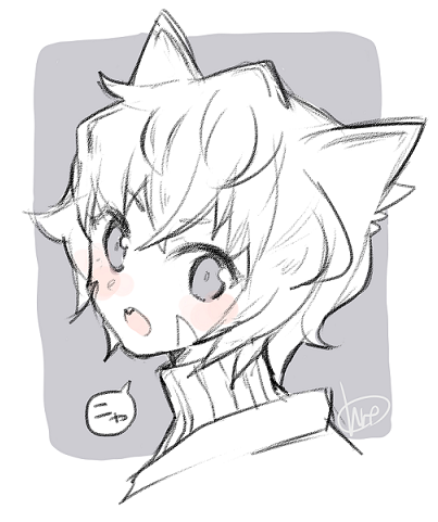 1girl, alternate_hairstyle, animal_ears, blush, bodysuit, cat_ears, curly_hair, looking_at_viewer