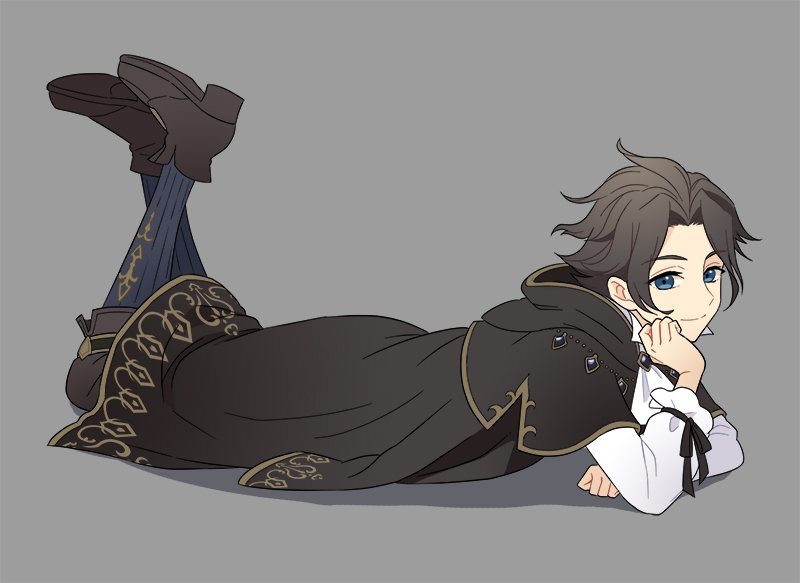 brown_hair, cyrus_(octopath_traveler), full_body, gloves, jewelry, kina_kirin, looking_at_viewer, male_focus