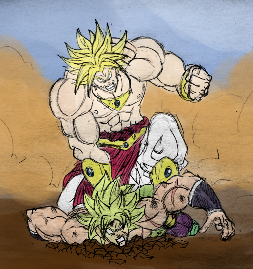 2boys, aura, battle, boots, bracelet, broly, broly_(dragon_ball_super), dragon_ball