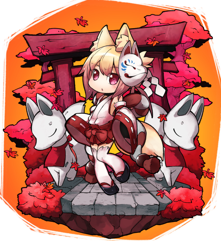 1girl, animal_ear_fluff, animal_ears, bare_shoulders, blonde_hair, blush, borrowed_character, chibi
