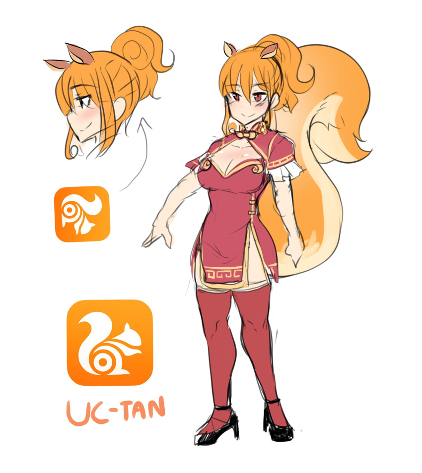 1girl, absurdres, animal_ears, breasts, chinese_clothes, cleavage, cleavage_cutout, collarbone
