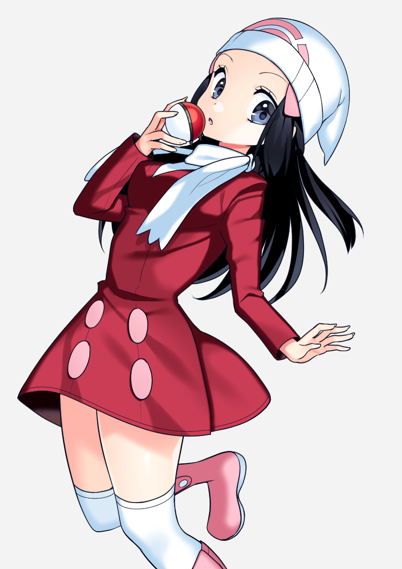 1girl, black_hair, blue_eyes, boots, coat, coat_dress, creatures_(company), floating_hair