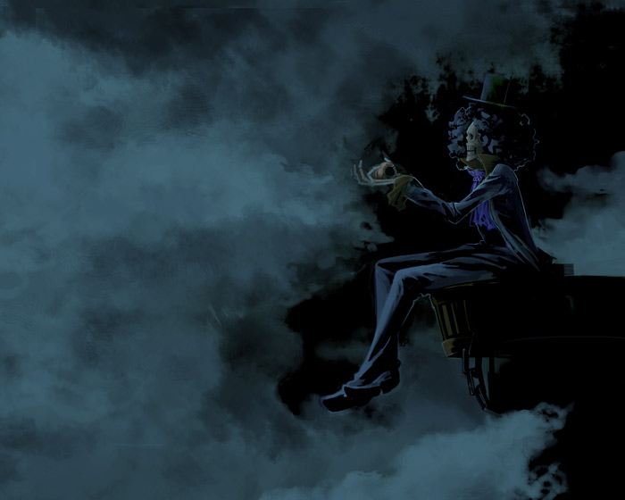 afro, fog, kuji, one_piece, skeleton, tuxedo