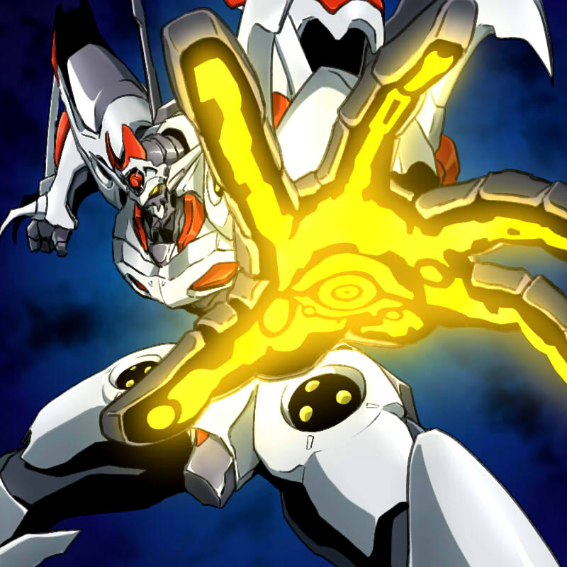80s, akimaru, dangaioh_hyper_combat_unit, dangaiou, foreshortening, glowing, hands, mecha