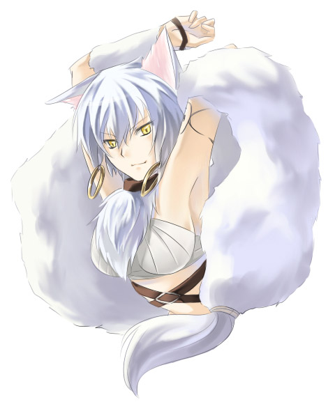 #1, .hack//, .hack//dusk, breasts, hack, ohka, ouka, white_hair