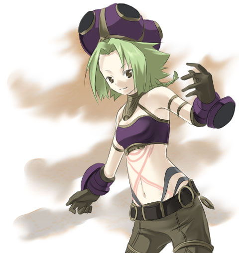.hack//, .hack//g.u., asta, bikini_top, green_hair, hack, trap