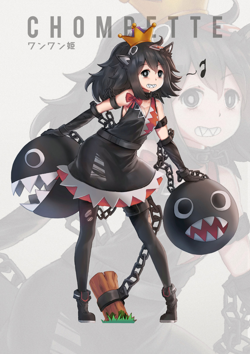 1girl, absurdres, black_dress, black_eyes, black_footwear, black_gloves, black_hair, black_legwear
