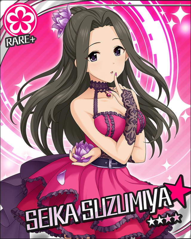 black_eyes, black_hair, blush, character_name, dress, gloves, idolmaster, idolmaster_cinderella_girls
