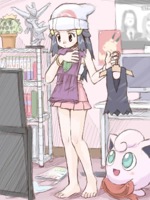 1girl, beanie, blue_hair, cacnea, clothes, clothes_in_front, feet, hat