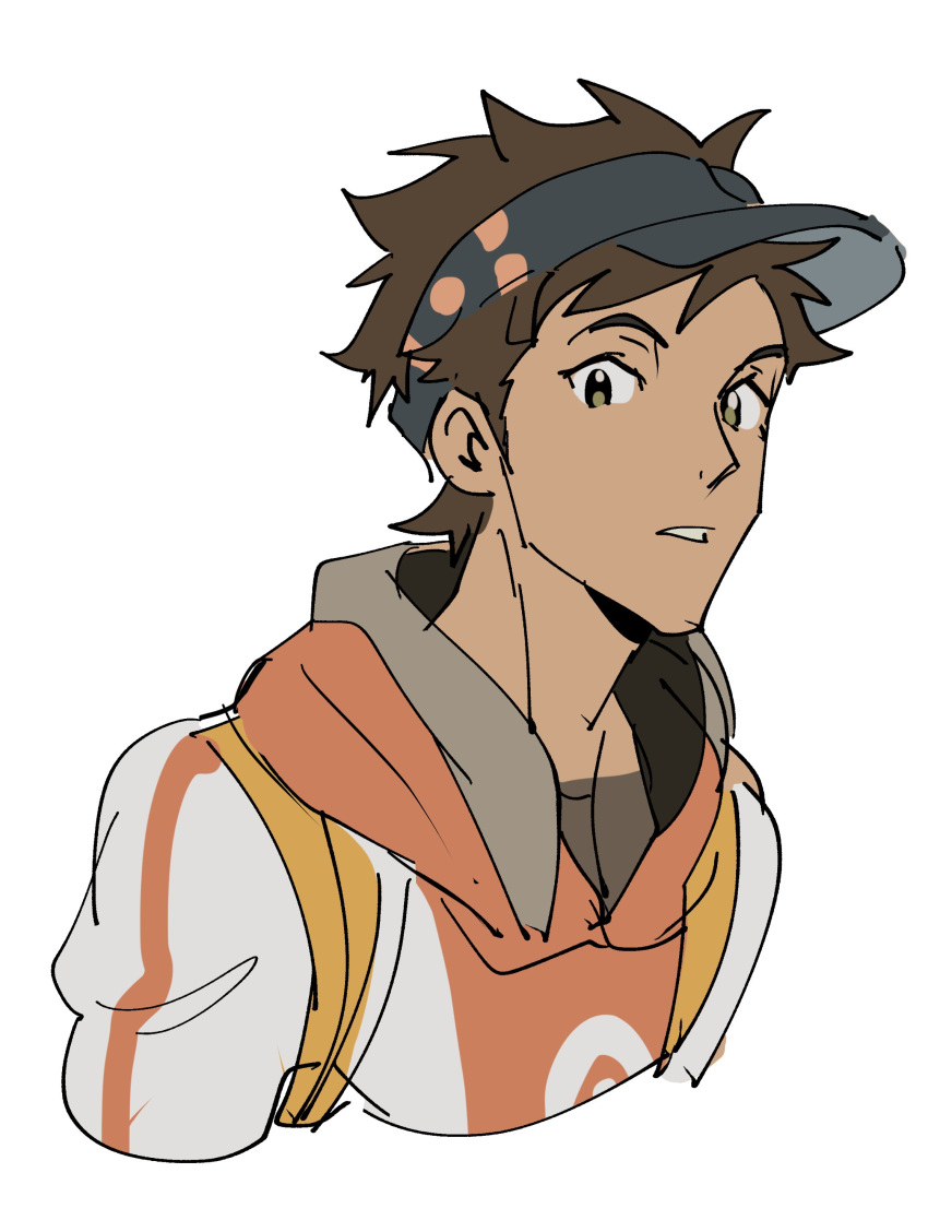 1boy, absurdres, brown_hair, creatures_(company), dark_skin, dark_skinned_male, game_freak, green_eyes