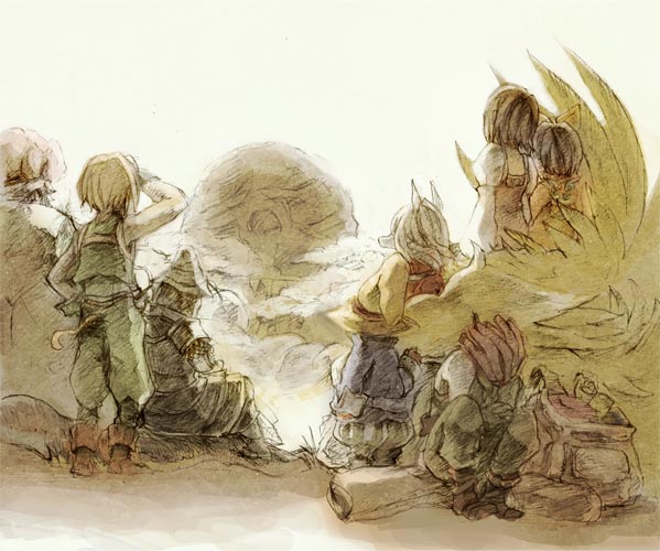 adelbert_steiner, black_hair, bodysuit, commentary_request, eiko_carol, everyone, final_fantasy, final_fantasy_ix