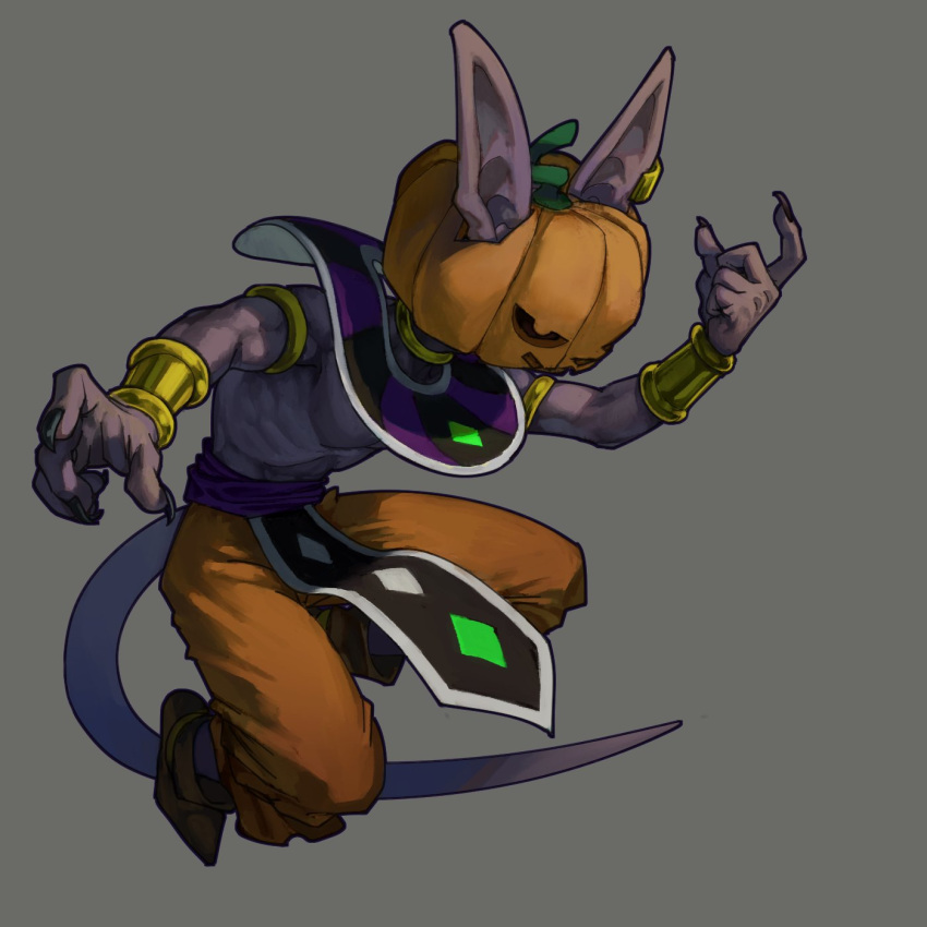 1boy, animal_ears, bare_arms, beerus, bracelet, cat_ears, claws, clothes_lift