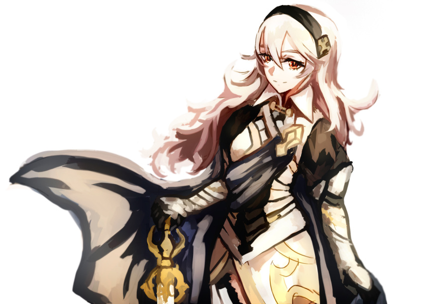 1girl, armor, cape, corrin_(female)_(fire_emblem), corrin_(fire_emblem), fire_emblem, fire_emblem_fates, fire_emblem_heroes