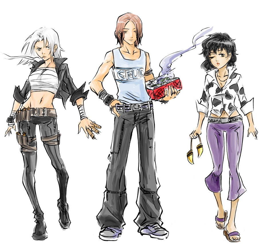 bianchi, cigarette, genderswap, gokudera_hayato, katekyo, katekyo_hitman_reborn, katekyo_hitman_reborn!, lambo