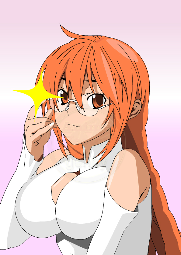 ahoge, breasts, china_dress, chinadress, chinese_clothes, cleavage_cutout, detached_sleeves, glasses