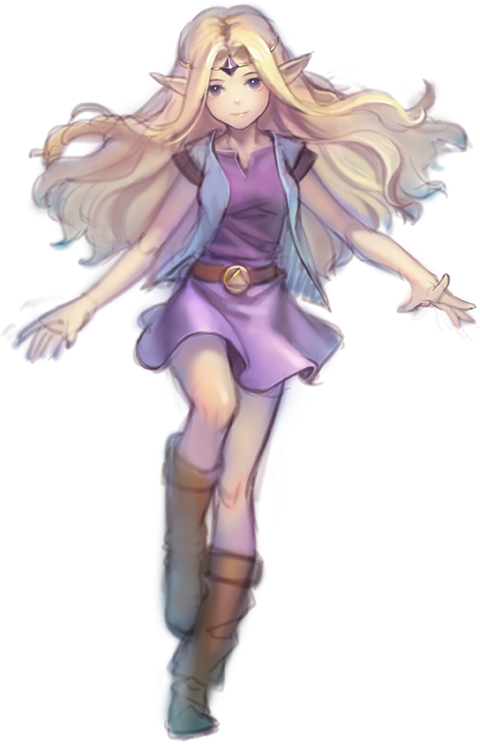 1girl, belt, blonde_hair, blue_eyes, boots, breasts, commentary_request, dress