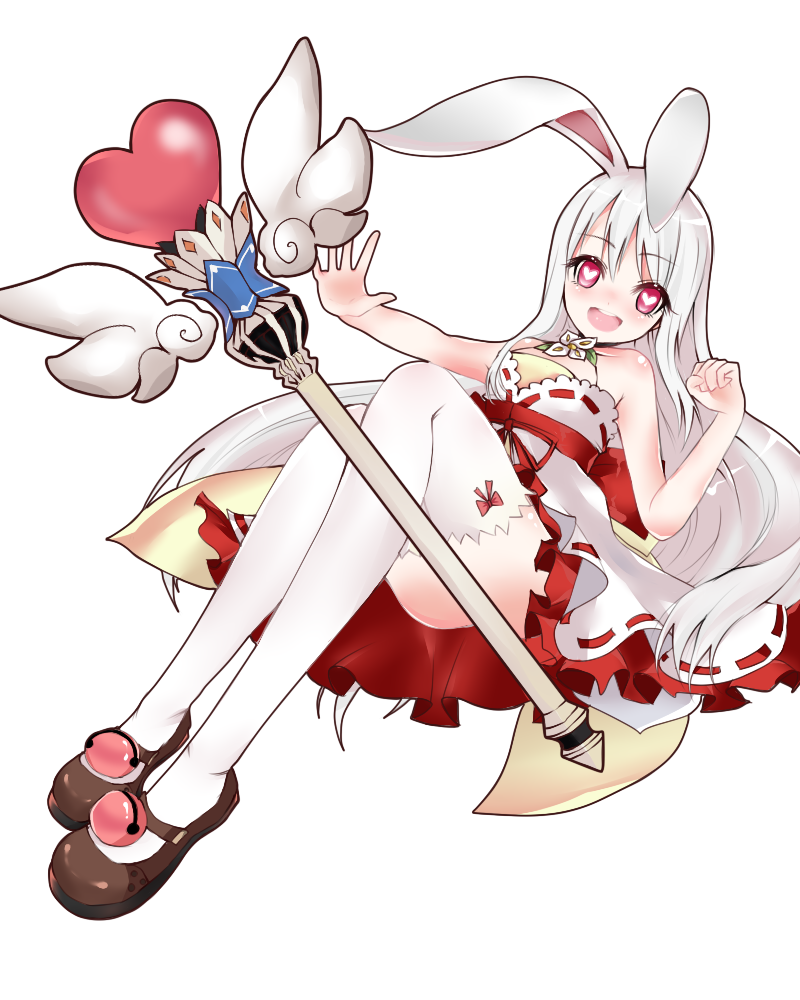 1girl, 2200659903_rika, aisha_(elsword), animal_ears, bare_shoulders, bell, dress, elsword