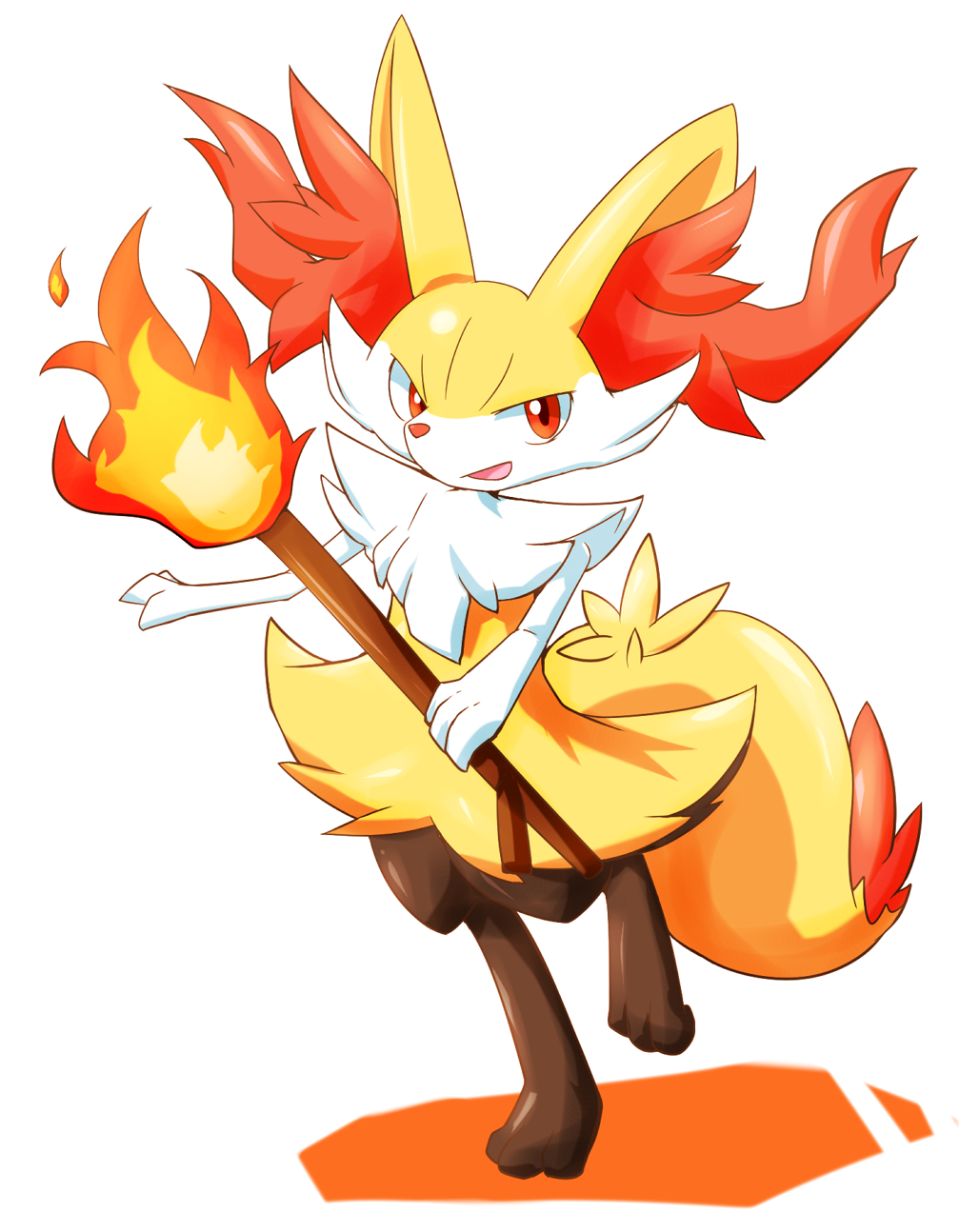 braixen, creatures_(company), fire, fox, game_freak, gen_6_pokemon, gen_7_pokemon, highres