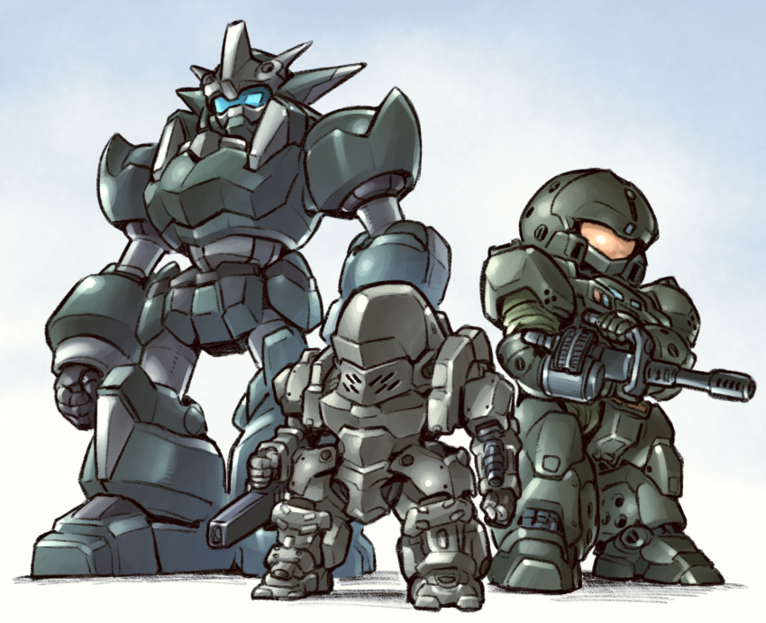 arl-99_helldiver, dai-guard, full_body, gasaraki, gun, highres, ishiyumi, kidou_keisatsu_patlabor