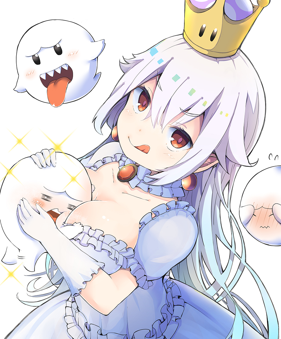 1girl, arimoto, bangs, blush, breasts, cleavage, collarbone, commentary_request