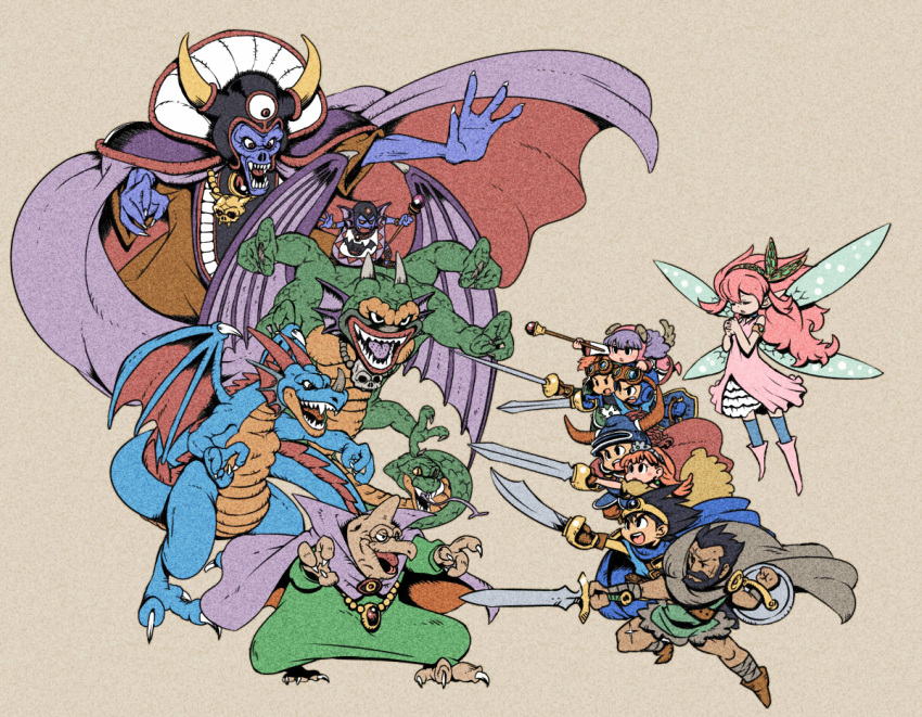 armor, azito7, blue_gloves, chunsoft, closed_mouth, commentary_request, dragon, dragon_lord