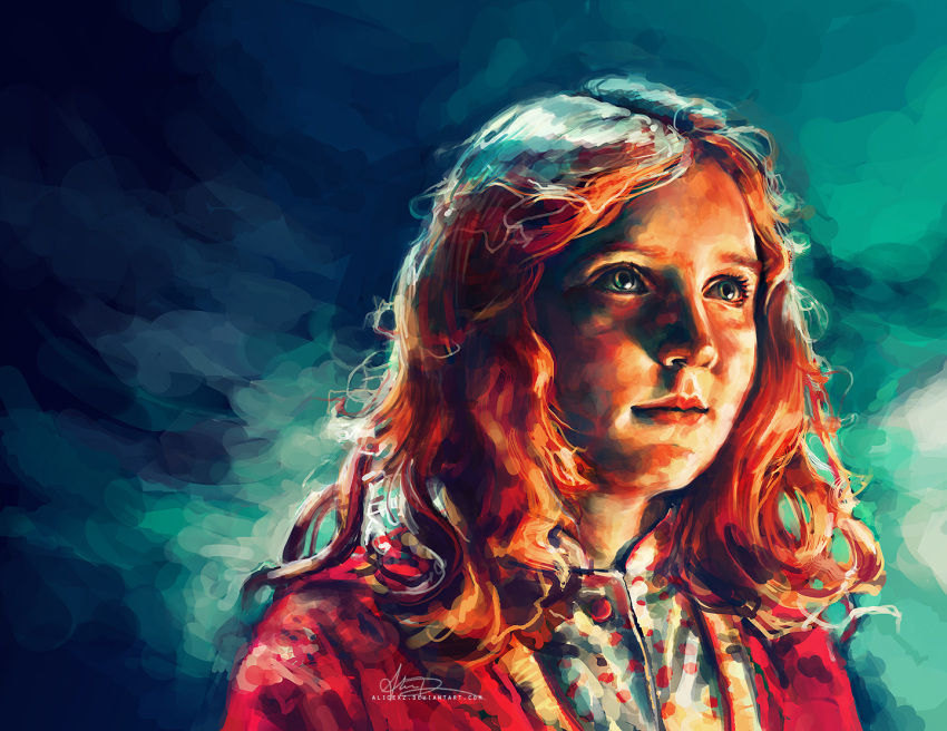 1girl, alice_x._zhang, amy_pond, cardigan, child, commentary, commission, doctor_who